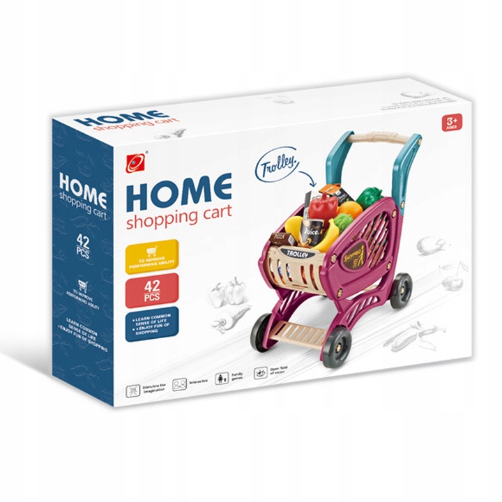 SUPERMARKET WÓZEK SKLEPOWY ZAKUPOWY DLA DZIECI SKLEP OWOCE WARZYWA MATADI