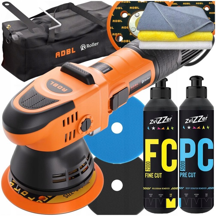 ADBL Roller D09125 Zestaw Maszyna Polerska Pasty Zvizzer Polerka Lakieru