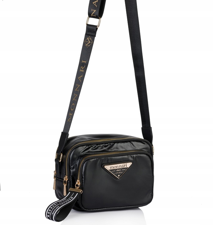 MONNARI Torebka na ramię LISTONOSZKA Pojemna DWUKOMOROWA do pracy PREMIUM