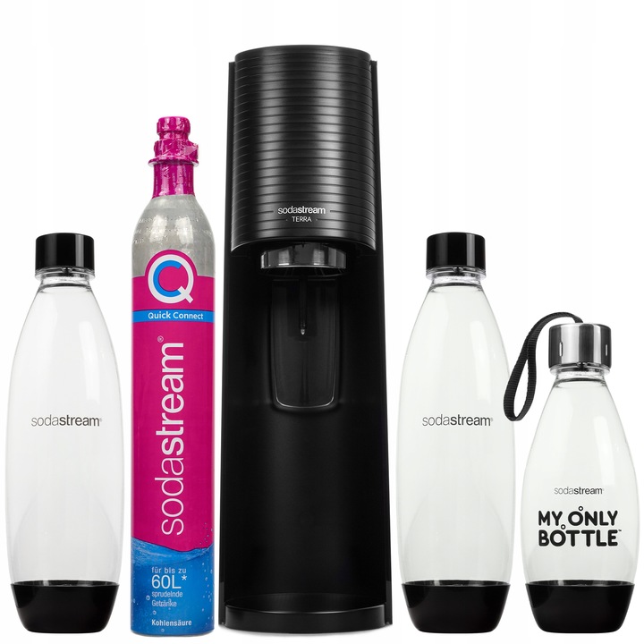Sodastream Terra czarna 2 butelki FUSE 1l i 1 butelka my bottle