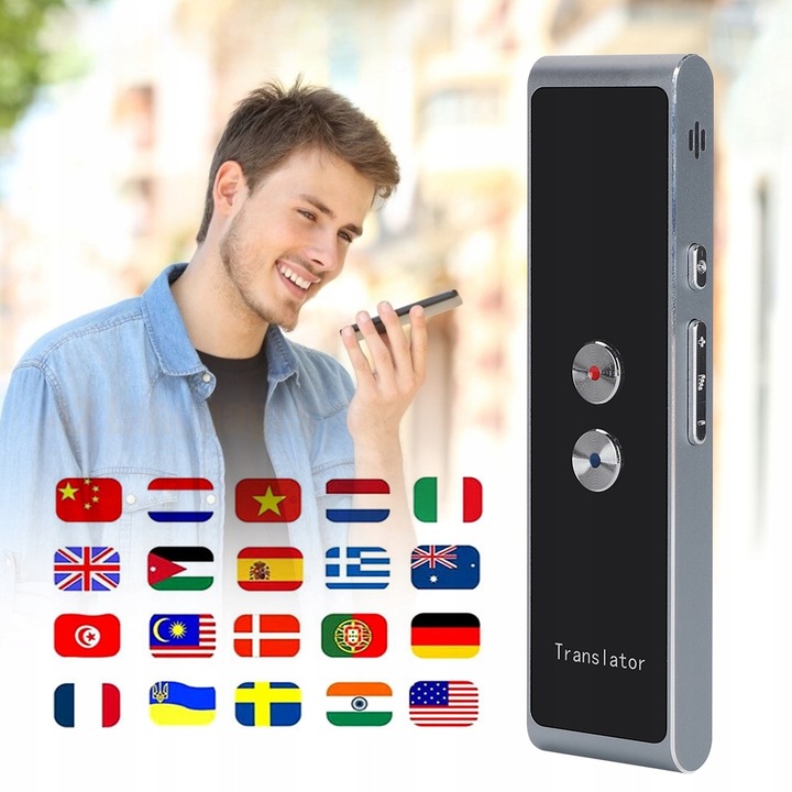 Translator Głosowy T8 Z Bluetooth 4.0 i Wsparciem Android/iOS