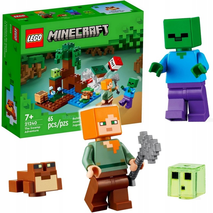 LEGO MINECRAFT 21240 KLOCKI MOKRADŁA BAGNA ZOMBIE ALEX