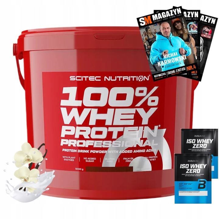SCITEC 100% WHEY PROTEIN PROFESSIONAL 5KG BIAŁKO