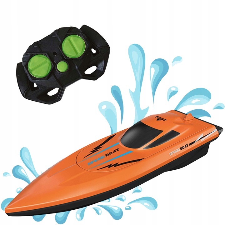 MOTORÓWKA ŁÓDŹ ŁÓDKA WODNA ZDALNIE STEROWANA BOAD SPEED SKUTER RC Pomarańcz