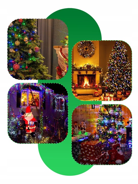 LAMPKI CHOINKOWE ŚWIATEŁKA 300LED WIELOKOLOROWE WEWNĘTRZNE ZEWNĘTRZNE