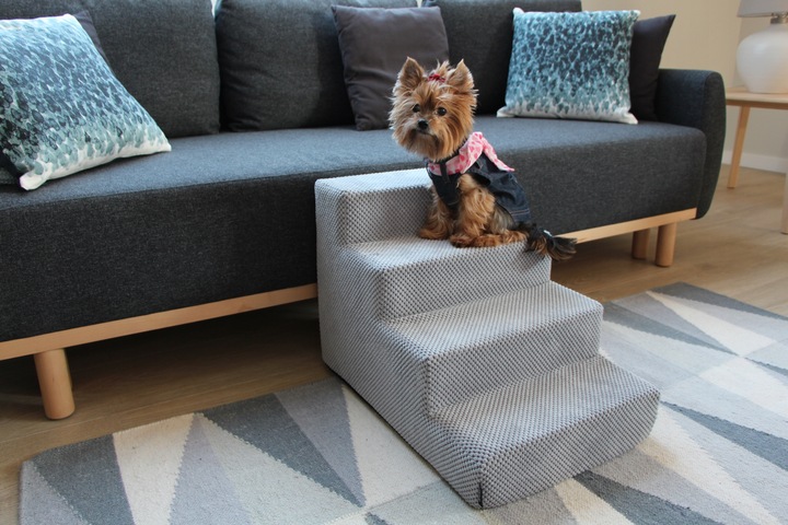 Schodki/schody do kanapy 5 kolorów sztruks głębsze