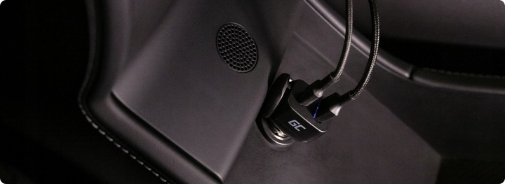 GC Szybka Ładowarka samochodowa USB-C USB 48W ładowanie PD QC 3.0 12V 24V