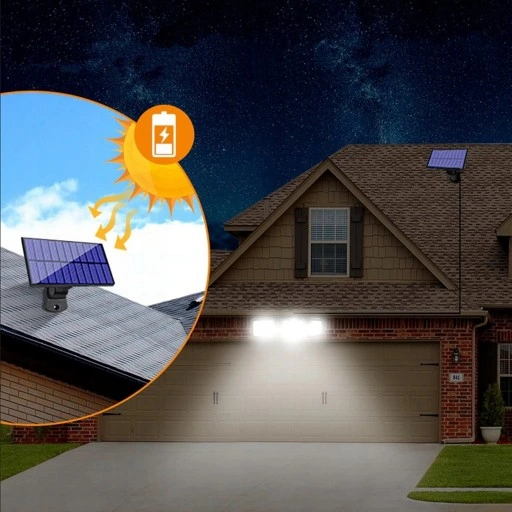 LAMPA Z PANELEM SOLARNA ULICZNA HALOGEN LED SMD