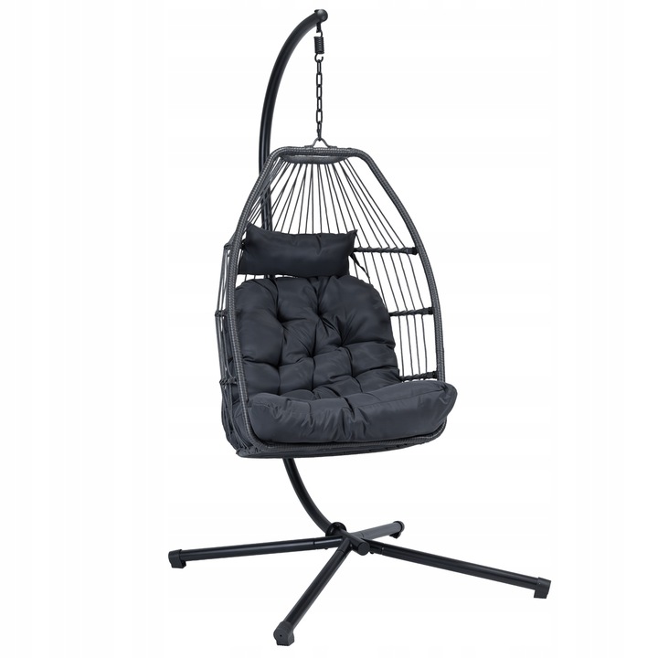 FOTEL WISZĄCY OGRODOWY BUJANY KOKON KOSZ TARAS HUŚTAWKA BUJAK JAJO KRZESŁO