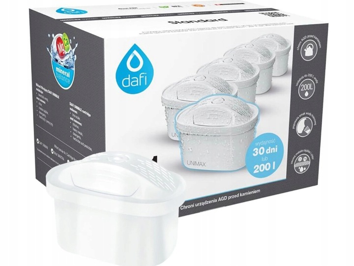 Wkład filtrujący / FILTR do wody Dafi Unimax Standard 5 sztuk ORYGINALNY