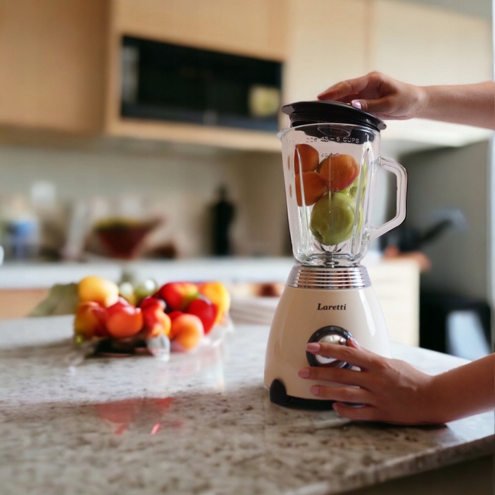 Wydajny blender stacjonarny LARETTI LR-FP7317 (Smeg, Ravanson, Miele)