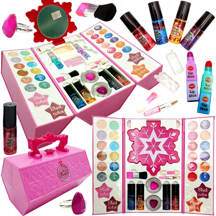 KUFEREK KOSMETYKÓW ZESTAW DO MAKIJAŻU I PAZNOKCI