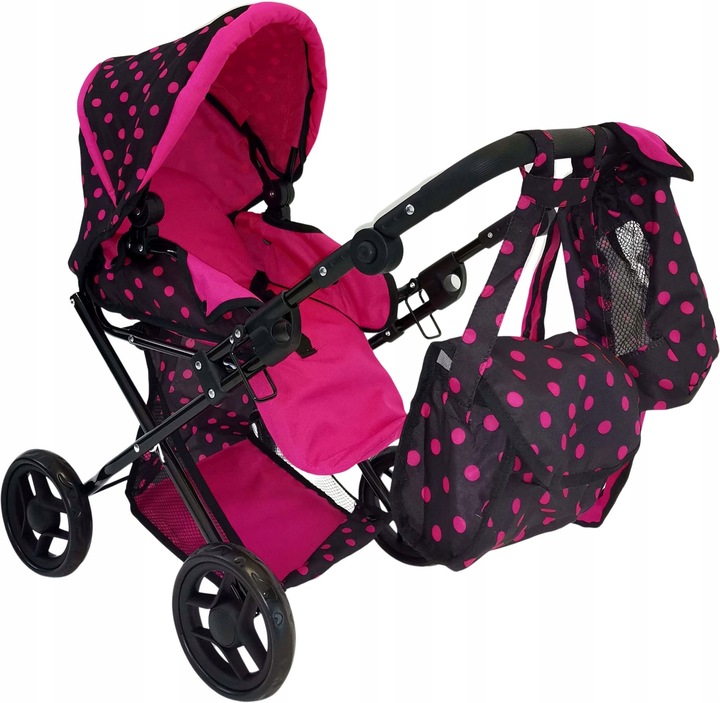 WÓZEK DLA LALEK NOSIDŁO TORBA POŚCIEL+BOBAS ŚPIEWA
