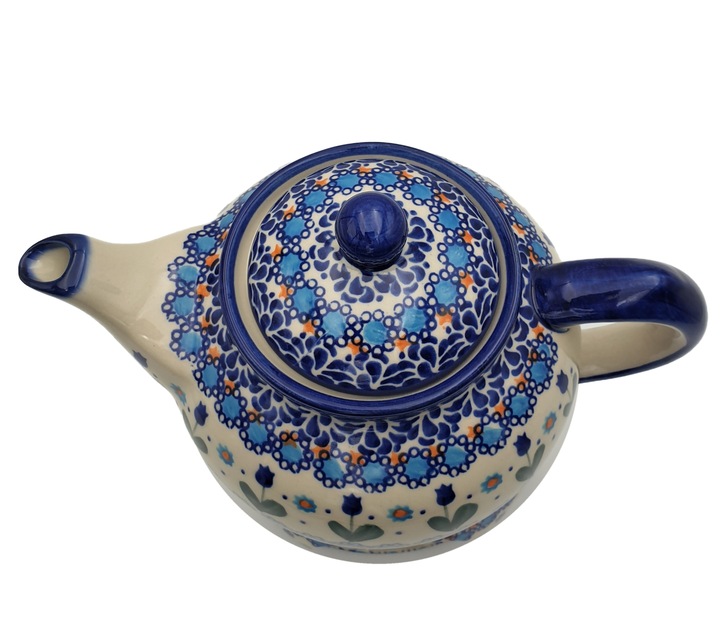 CZAJNIK Z PODGRZEWACZEM CERAMIKA BOLESŁAWIEC