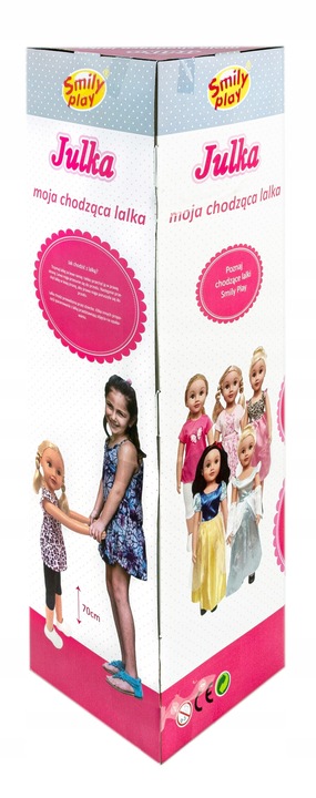 SMILY PLAY Duża lalka 70 cm księżniczka długie włosy