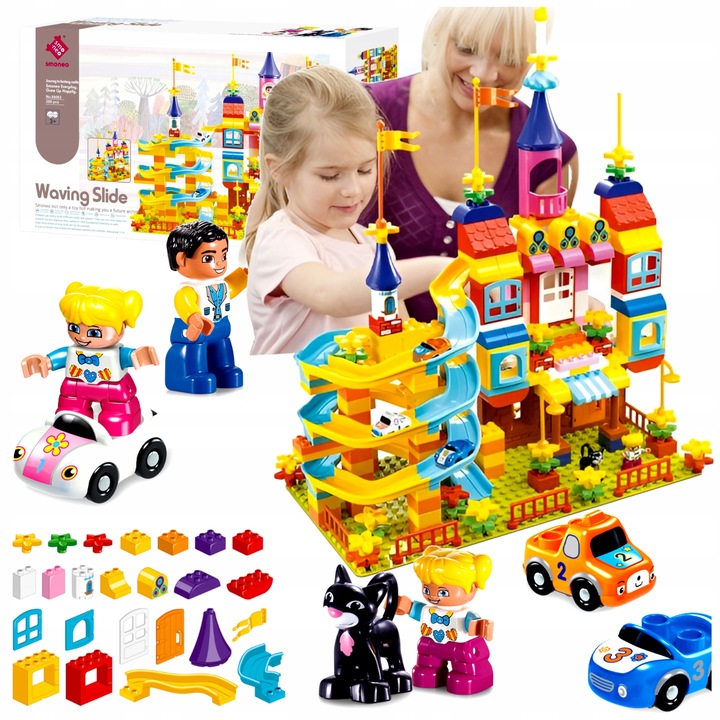 KLOCKI KONSTRUKCYJNE NAJLEPSZY PREZENT DLA 3 4 5 6 7 8 LATKA ZESTAW 209 EL.