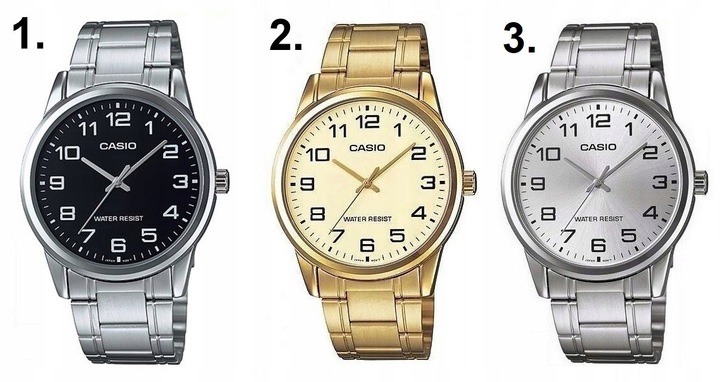 ZEGAREK MĘSKI CASIO HERMAN +BOX +GRAWER stalowy cyfry bransoleta srebrny