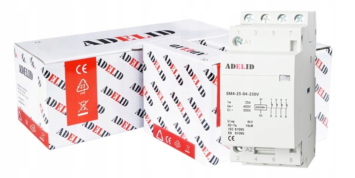 STYCZNIK MODUŁOWY 25-04 230V 25A 2P 4Z 3-FAZ 4XNC