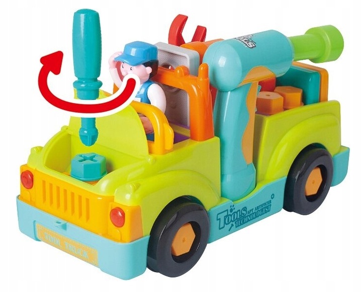 Auto do skręcania i rozkręcania mały mechanik jeździ gra interaktywny autko