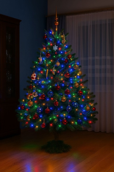 LAMPKI CHOINKOWE 500 LED MULTIKOLOR ŚWIĄTECZNE WEWNĘTRZNE ZEWNĘTRZNE