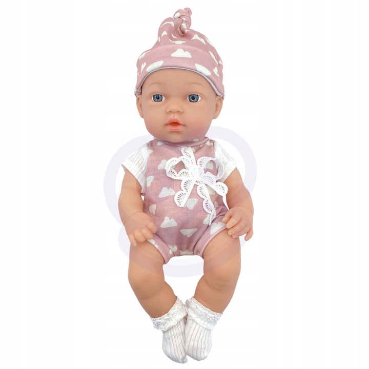 LALKA BOBAS NIEMOWLAK W UBRANKU BUTELKA DO KARMIENIA 36 cm WOOPIE ROYAL