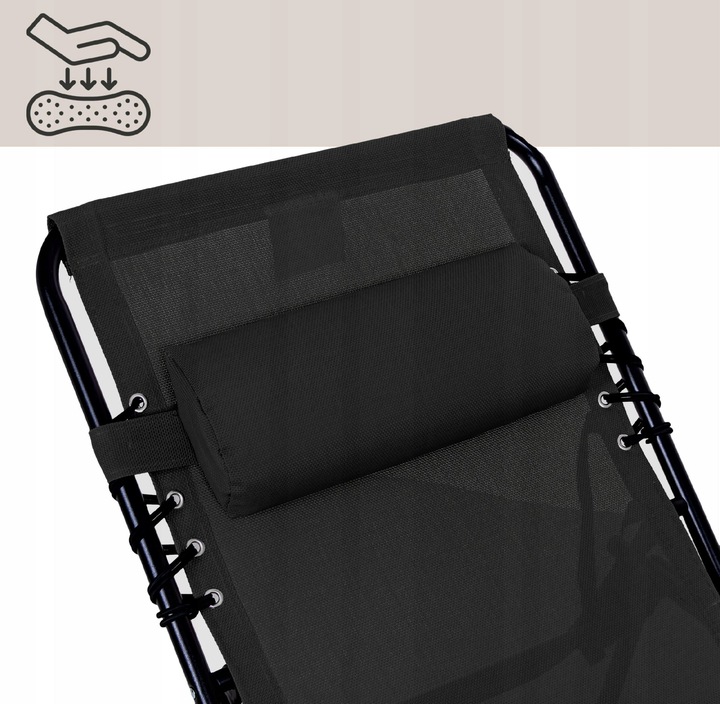 LEŻAK ogrodowy plażowy RIVA SKŁADANY leżanka REGULOWANY łóżko Z ZAGŁÓWKIEM