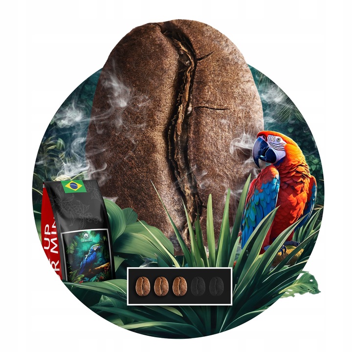 Kawa Ziarnista BRAZYLIA CREMA -ŚWIEŻO PALONA 1KG- Palarnia Blue Orca Coffee