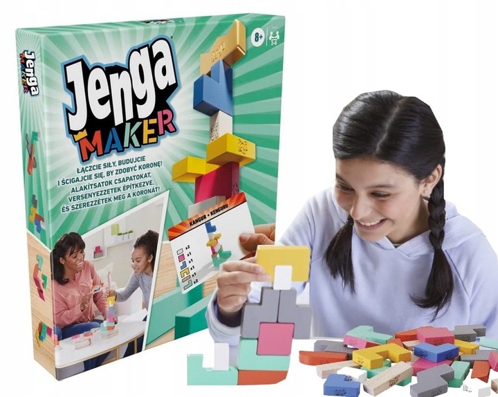 HASBRO GRA ZRĘCZNOŚCIOWA JENGA MAKER oryginalna, gra dla całej rodziny