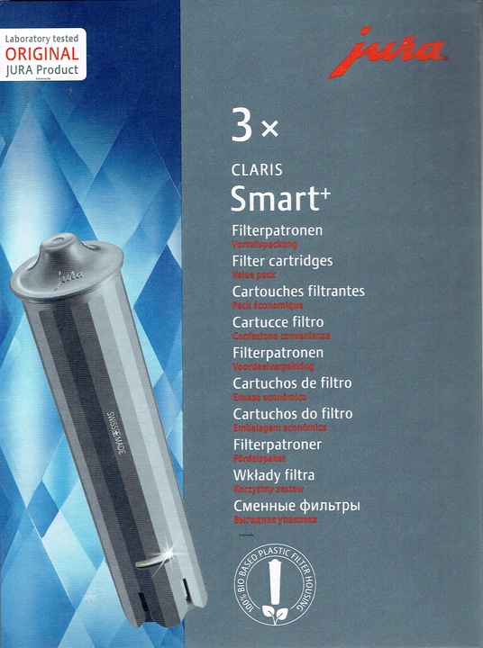 Filtr wody Claris Smart+ do ekspresu Jura x3 szt ENA 4 E80 E60 J6 S8 Z10 Z8