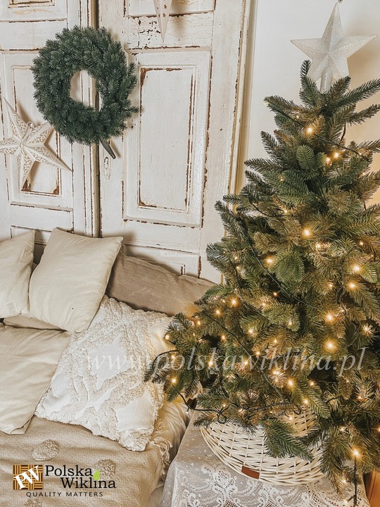 OSŁONKA WIKLINOWA NA STOJAK POD CHOINKĘ 60 CM OSŁONA WIKLINOWA WYBIELANA