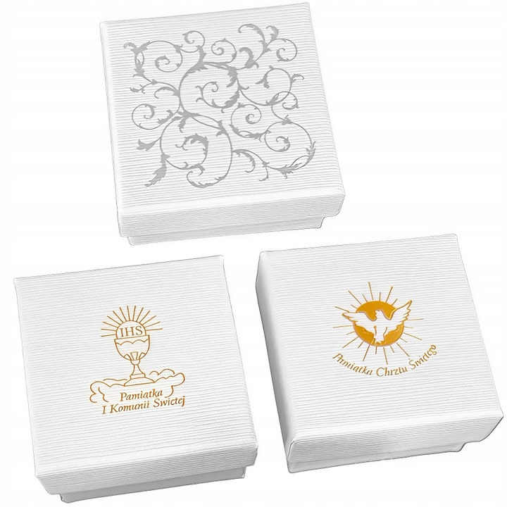 Łańcuszek srebrny pancerka 925 45cm z CUDOWNY medalik na Komunię na Chrzest