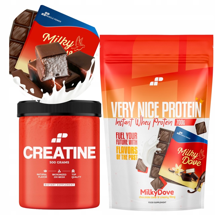 KREATYNA CREATINE MONOHYDRAT 500g + BIAŁKO WHEY WPC KONCENTRAT 700g