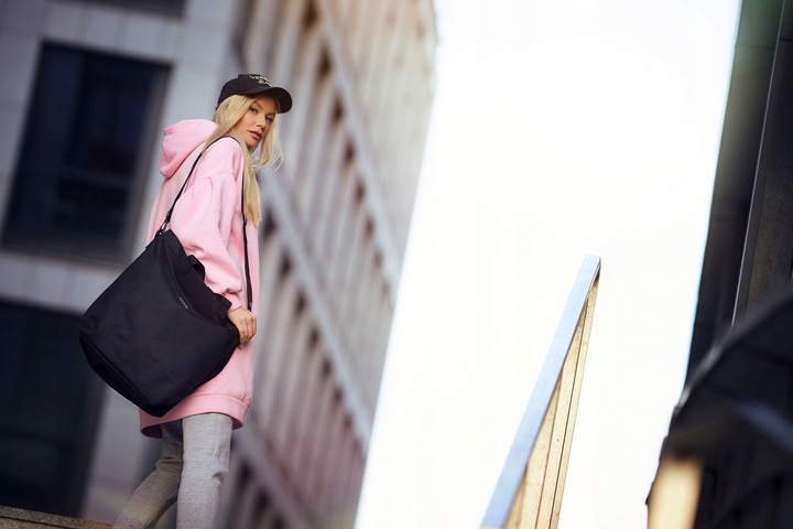 Torebka damska torba shopperka na zakupy czarna do pracy na ramię ZAGATTO