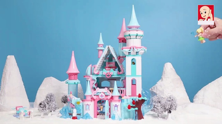 KLOCKI DLA DZIEWCZYNKI ZAMEK KRAINA LODU 1324 EL. ZESTAW KLOCKÓW PAŁAC