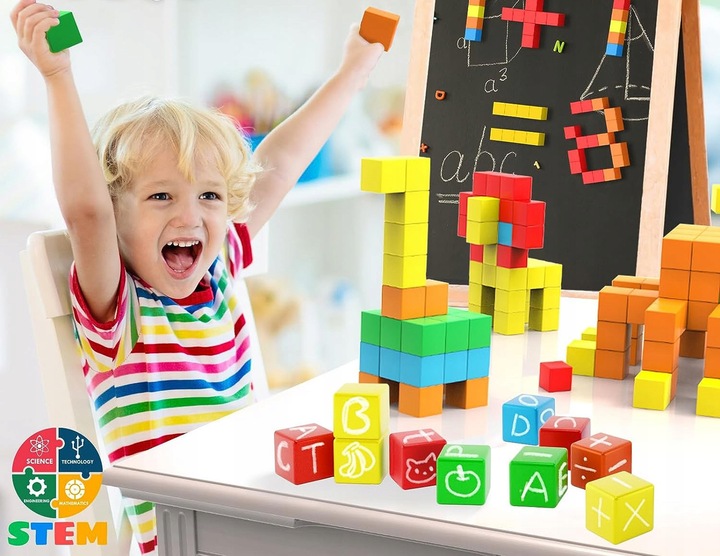 Klocki Konstrukcyjne Magnetyczne Edukacyjne Duże Zestaw Klocków Dla Dzieci