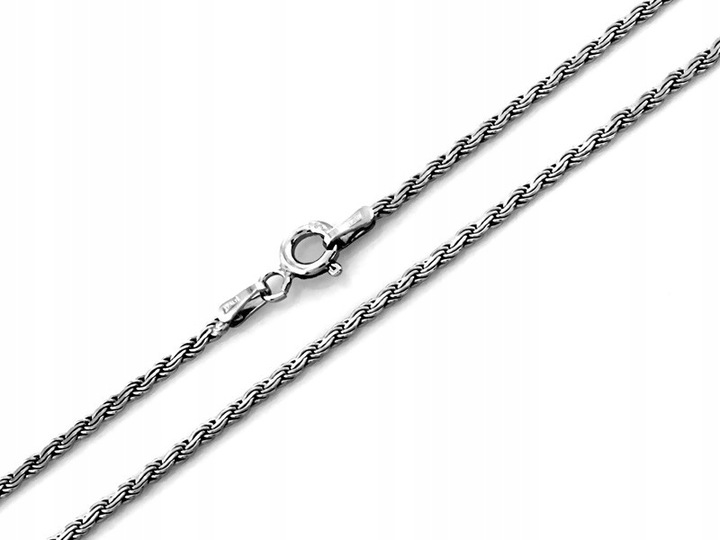 Srebrny łańcuszek 925 uniwersalny modny o oryginalnym splocie 45cm prezent