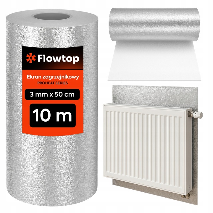 Ekran Zagrzejnikowy 10m Mata Pianka Aluminiowa Izolacyjna Odbija Ciepło Alu