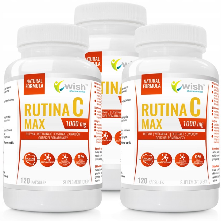 RUTINA C MAX WITAMINA C 1000mg RUTYNA 360 kapsułek