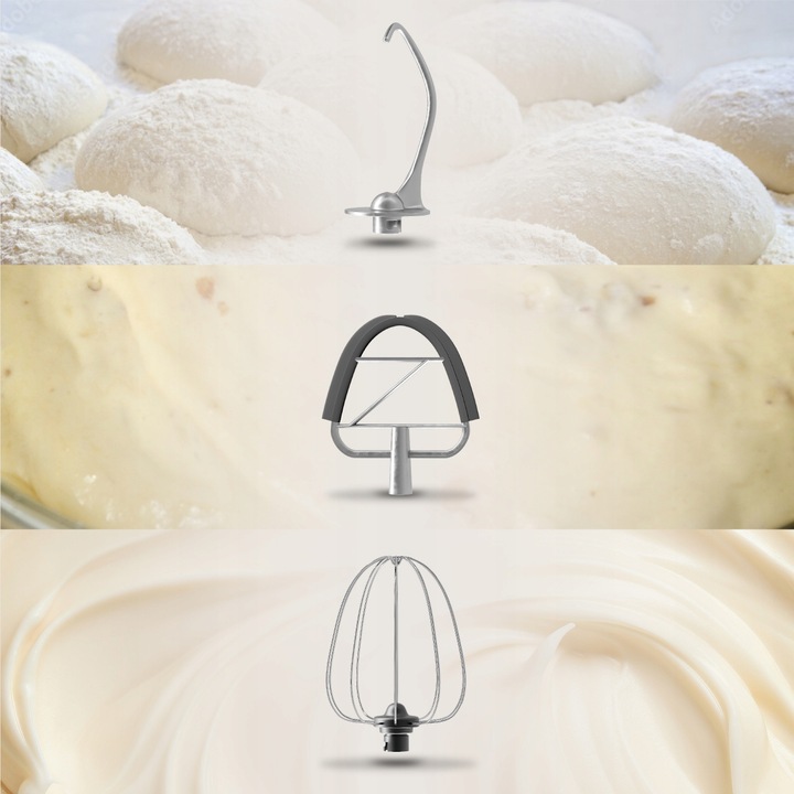 ROBOT KUCHENNY PLANETARNY MIKSER 6,5L 2200W AKCESORIA Duża Misa Czarny