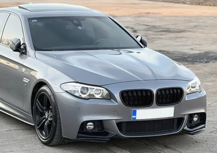 BMW F10 F11 M SPORT FLAPSY CZARNY POŁYSK SPLITTER DOKŁADKA ZDERZAKA PRZÓD