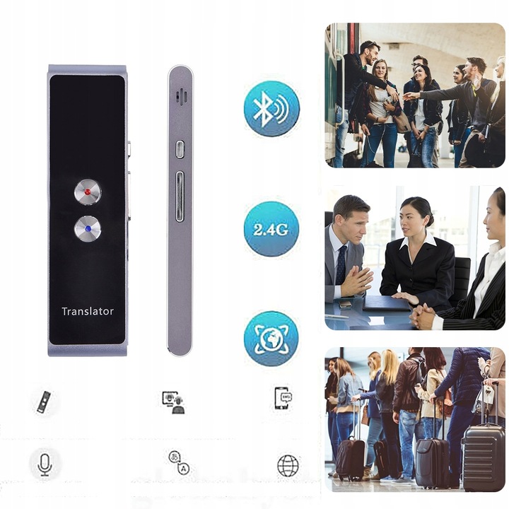 ELEKTRONICZNY TŁUMACZ PRZENOŚNY TRANSLATOR MOWY NATYCHMIASTOWY
