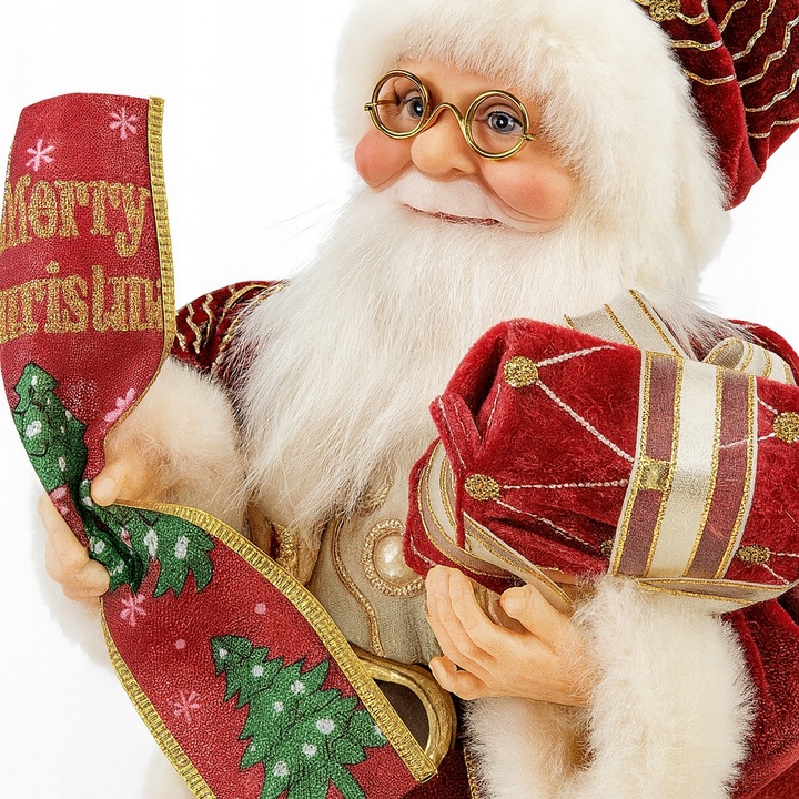 ŚPIEWAJĄCY I TAŃCZĄCY MIKOŁAJ Z PREZENTAMI DUŻY 40 CM NA ŚWIĘTA, DLA DZIECI