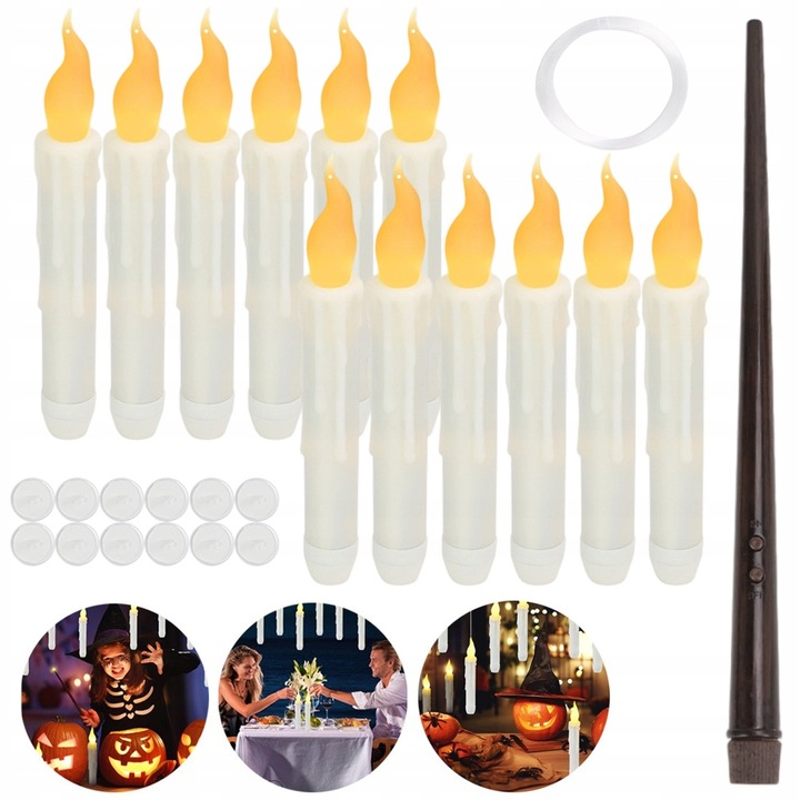 12szt Lewitujące Świece Led Z Pilotem Zdalnego Sterowania Świece Na Baterie