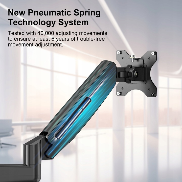 Podstawa obrotowa ze sprężyną gazową dla dwóch monitorów LCD 13-32 cale 9kg