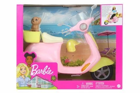 BARBIE SKUTER ZE SZCZENIACZKIEM FRP56 Mattel