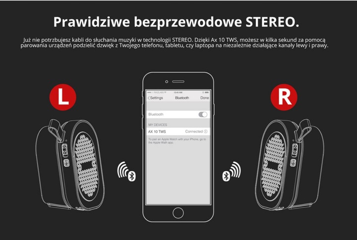 GŁOŚNIKI BEZPRZEWODOWE DO LAPTOPA BLUETOOTH STEREO