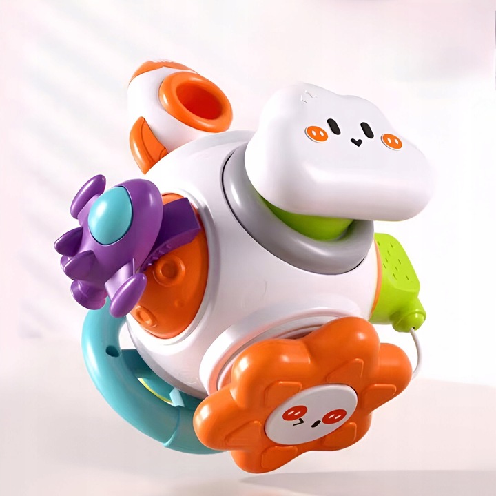 INTERAKTYWNA KOSTKA SENSORYCZNA MONTESSORI EDUKACYJNA RUCHOMA MANIPULACYJNA