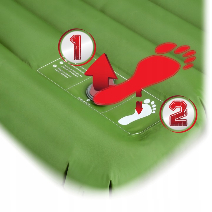 MATERAC SAMOPOMPUJĄCY TURYSTYCZNY ULTRALEKKI WBUDOWANA POMPKA ZWIJANA MATA