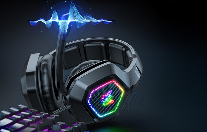 ONIKUMA PRZEWODOWE SŁUCHAWKI GAMINGOWE K10 NAUSZNE Z MIKROFONEM 2,2M ANC