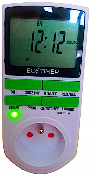 PROGRAMATOR CZASOWY WŁĄCZNIK WYŁĄCZNIK TIMER CYFROWY LCD - Polskie Menu